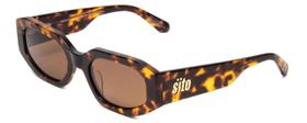 Óculos de sol SITO SHADES Juicy femininos hexagonais Honey Tortoise Óculos de sol SITO SHADES Juicy femininos hexagonais Honey Tortoise