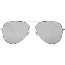 Óculos de sol SOJOS Classic Aviator Polarized Silver 62mm