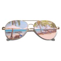 Óculos de Sol SOJOS Classic Aviator SJ1030 - Armação de Metal Unissex