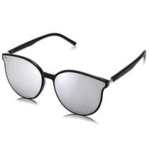 Óculos de sol SOJOS Classic Round SJ2067 para mulheres/homens preto/prata