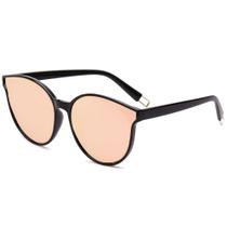 Óculos de sol SOJOS Fashion Round SJ2057 para mulheres e homens preto/rosa