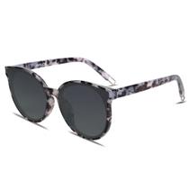 Óculos de sol SOJOS Fashion Round SJ2057 pretos mármore/cinza