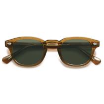 Óculos de Sol SOJOS Retro Round SJ2251 - UV400 - Verde Oliveira/Verde Escuro