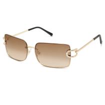 Óculos de Sol SOJOS SJ1178 Vintage Retangular Dourados para Mulheres