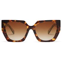 Óculos de sol SOJOS SJ2205 polarizados Cateye Brown para mulheres