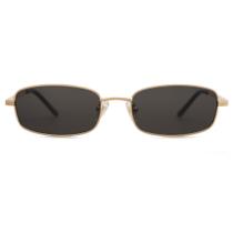 Óculos de Sol SOJOS Y2K SJ1187 - Retangular, Dourado/Cinza, UV400 Óculos de Sol SOJOS Y2K SJ1187 - Retangular, Dourado/Cinza, UV400