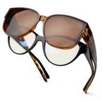 Óculos de sol, sombra facial polarizada sobre óculos femininos