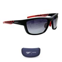 Óculos De Sol Speedo Freeride 12 A12 Black Red Polarizado