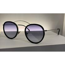 Óculos De Sol Spektre Preto Com Prata, Lentes Azul Degradê - Oceano Óculos De Sol Spektre Preto Com Prata, Lentes Azul Degradê - Oceano