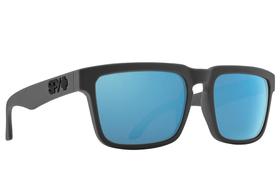 Óculos de sol SPY Helm Soft Matte Dark Grey com Happy Grey Green Polarizado com LT Blue Mirror