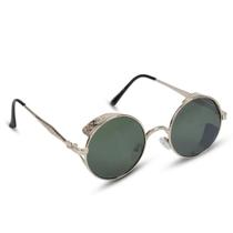 Óculos De Sol Steampunk Redondo Metal Proteção Uv Unissex