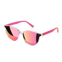 Óculos de Sol Sumato Feminino Gatinho - Lente Rosa Espelhada com Proteção UV400