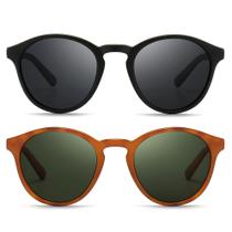 Óculos de sol SUNGAIT Classic Vintage redondos polarizados SGT166SHH-HDML