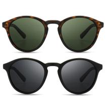 Óculos de sol SUNGAIT Classic Vintage redondos polarizados UV400