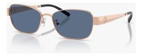 Óculos De Sol Tory Burch Metal Dourado, Lentes Azuis Oceano