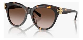 Óculos de sol Tory Burch Redondo armação tartaruga lente marrom