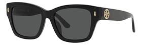 Óculos De Sol Tory Burch Ty 7167 U Pretos Preto Cinza-escuro