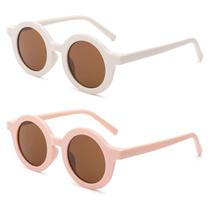 Óculos de Sol TOSGMLOUS - Pacote com 2 Unidades em Branco Fosco e Rosa Fosco UV400 Óculos de Sol TOSGMLOUS - Pacote com 2 Unidades em Branco Fosco e Rosa Fosco UV400