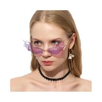 Óculos De Sol Triangulares Estilo Gato Vintage Sem Armação Para Homens E Mulheres Tendência De Luxo