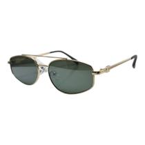 Óculos de Sol Triton Dourado com Lente Verde Proteção UV e Estilo Moderno TRI3648C3 Óculos de Sol Triton Dourado com Lente Verde Proteção UV e Estilo Moderno TRI3648C3