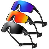 Óculos de sol TURBOPEP Kids Polarized Baseball, 3-12 anos, pacote com 3 Óculos de sol TURBOPEP Kids Polarized Baseball, 3-12 anos, pacote com 3