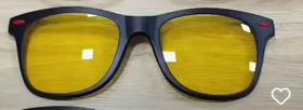Oculos de sol unisex lentes amarela Oculos de sol unisex lentes amarela