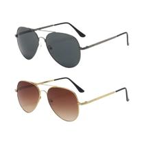 Óculos De Sol Unissex Clássicos Estilo Aviador Com Proteção UV, Óculos De Sol Retrô Para Dirigir, 2