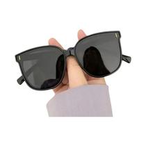Óculos De Sol Unissex Com Armação Quadrada Preta UV400, Moda Coreana, Tendência Streetwear Óculos De Sol Unissex Com Armação Quadrada Preta UV400, Moda Coreana, Tendência Streetwear