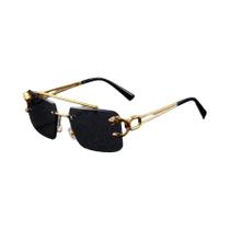 Óculos De Sol Unissex Com Cabeça De Leopardo, Resistente a UV, Com Viga Dupla, Moderno 90168