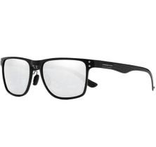 Óculos de Sol Unissex de Alumínio Polarizado Design Retangular Proteção UV400