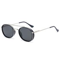 Óculos de Sol Unissex Design Clássico Redondo Proteção Uv400