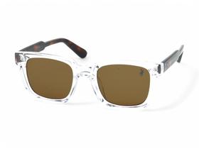 Óculos de Sol Unissex PLC, design quadrado Casual Proteção UV400, Kit contém Case Couro ECO Óculos de Sol Unissex PLC, design quadrado Casual Proteção UV400, Kit contém Case Couro ECO
