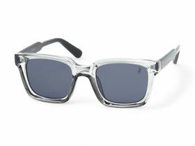 Óculos de Sol Unissex PLC, design quadrado Casual Proteção UV400, Kit contém Case Couro ECO Óculos de Sol Unissex PLC, design quadrado Casual Proteção UV400, Kit contém Case Couro ECO