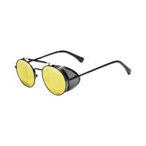Óculos De Sol Unissex Polarizados UV400 Estilo Gótico Steampunk Com Armação Redonda KINGSEVEN Óculos De Sol Unissex Polarizados UV400 Estilo Gótico Steampunk Com Armação Redonda KINGSEVEN