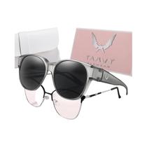 Óculos De Sol Unissex Redondos Para Sobrepor Sobre Óculos De Grau, Proteção UV Para Miopia, Esportes Óculos De Sol Unissex Redondos Para Sobrepor Sobre Óculos De Grau, Proteção UV Para Miopia, Esportes