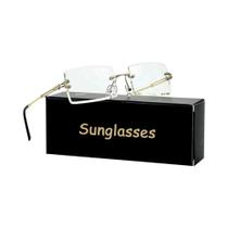 Óculos De Sol Unissex Retrô Com Armação De Metal, Lentes Coloridas, Estilo Vintage Sem Aro, Proteção Óculos De Sol Unissex Retrô Com Armação De Metal, Lentes Coloridas, Estilo Vintage Sem Aro, Proteção