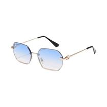 Óculos De Sol Unissex Retrô De Metal Poligonal UV400 De Alta Qualidade, Óculos Quadrados Pretos Para