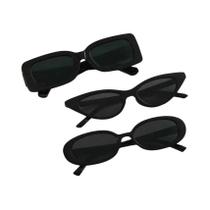 Óculos De Sol Unissex Retrô Fashion Com Armação Plástica Redonda E Quadrada, 3 Peças, Óculos De Sol Óculos De Sol Unissex Retrô Fashion Com Armação Plástica Redonda E Quadrada, 3 Peças, Óculos De Sol