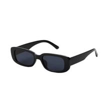 Óculos de Sol Unissex Retrô Preto Vintage Retangular