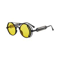 Óculos De Sol Unissex Retro Redondos Clássicos Góticos Steampunk De Marca Luxuosa E Designer De Alta