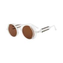 Óculos De Sol Unissex Retro Redondos Clássicos Góticos Steampunk De Marca Luxuosa E Designer De Alta