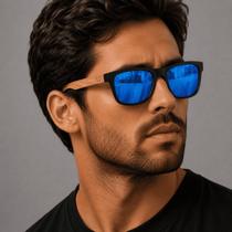 Óculos de Sol Unissex UV400 Acetato Premium Haste Madeira Óculos de Sol Unissex UV400 Acetato Premium Haste Madeira