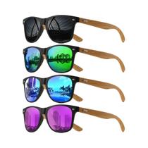 Óculos De Sol Unissex UV400 Com Textura De Bambu, 4 Peças, Leves E Modernos Para Uso Casual E Férias