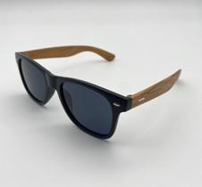 Óculos De Sol Unissex- UV400- Haste Clara De Bambu Impresso Óculos De Sol Unissex- UV400- Haste Clara De Bambu Impresso