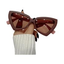 Óculos De Sol Unissex Vintage Retrô Olho De Gato Triângulo Poligonal Para Verão Masculino E Feminino