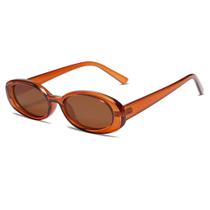 Óculos de sol VANLINKER Polarized Skinny Retro Oval Brown