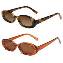 Óculos de Sol VANLINKER Retro Oval Polarizados - Pacote com 2