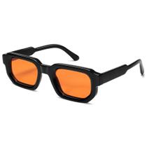 Óculos de Sol VANLINKER VL9823 Retro - Estilo Chunky Retangular (Preto/Laranja)