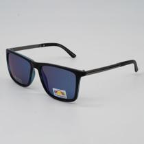 Óculos de Sol Vielee Basic Polarizado Black com Lentes Azuis