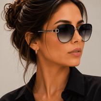 Óculos De Sol Vinkin01 Feminino Polarizado Uv400 Luxuoso Preto Preto Preto Óculos De Sol Vinkin01 Feminino Polarizado Uv400 Luxuoso Preto Preto Preto